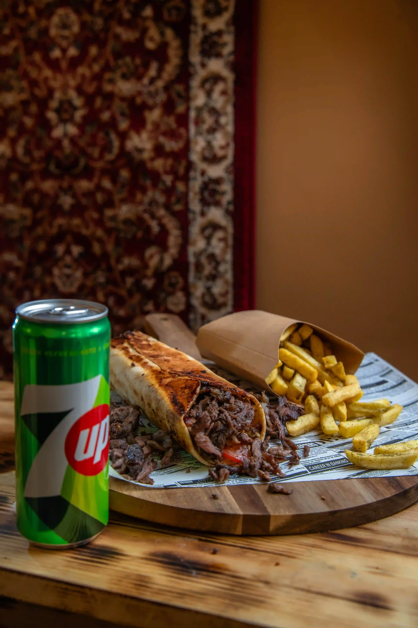 Menú shawarma de pollo
