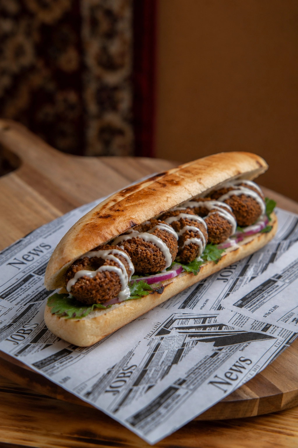 Bocadillo de falafel
